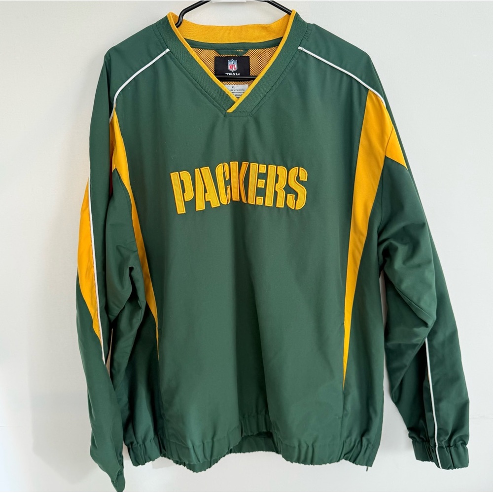 NFL Team Apparel Packers Green and Yellow Pullover size XL